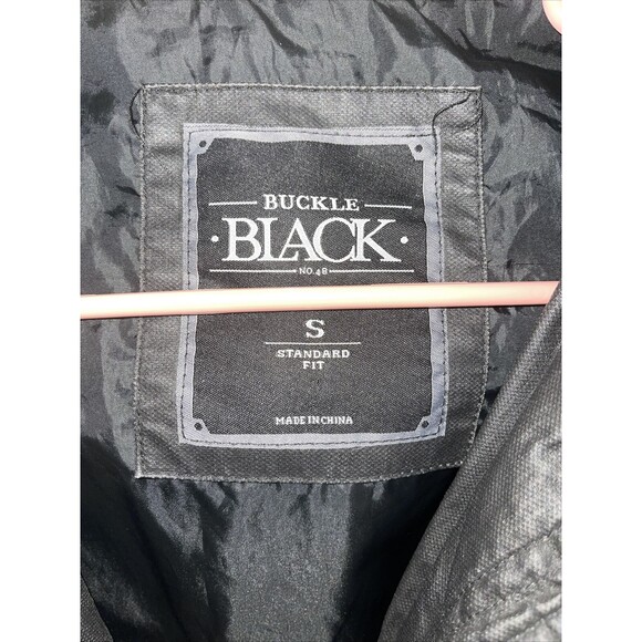 buckle black mens long sleeve zip up jacket fit no 48 size Small - Picture 7 of 12
